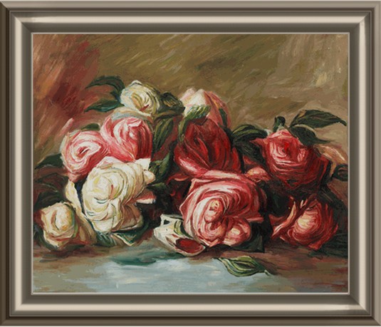 Discarded Roses - Pierre-Auguste Renoir painting on canvas